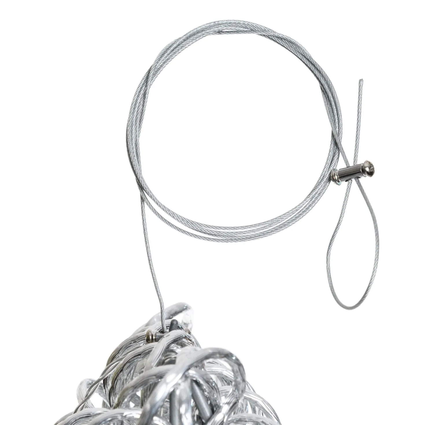 Stella luminosa in alluminio argento Ø 40 cm, 60 led bianco caldo