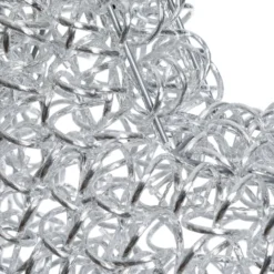 Stella luminosa in alluminio argento Ø 60 cm, 100 led bianco caldo