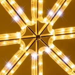 Stella polare in tubo luminoso, 67 x 70 cm, 146 led bianco caldo e bianco freddo