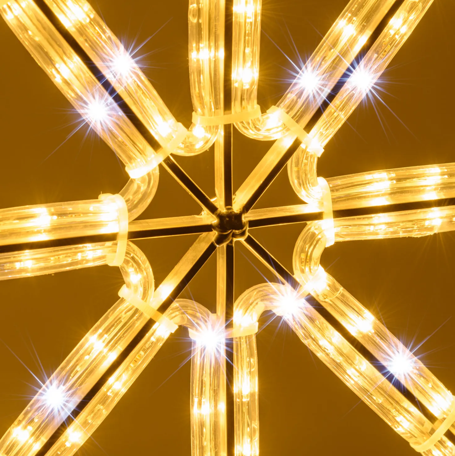 Stella polare in tubo luminoso, 67 x 70 cm, 146 led bianco caldo e bianco freddo