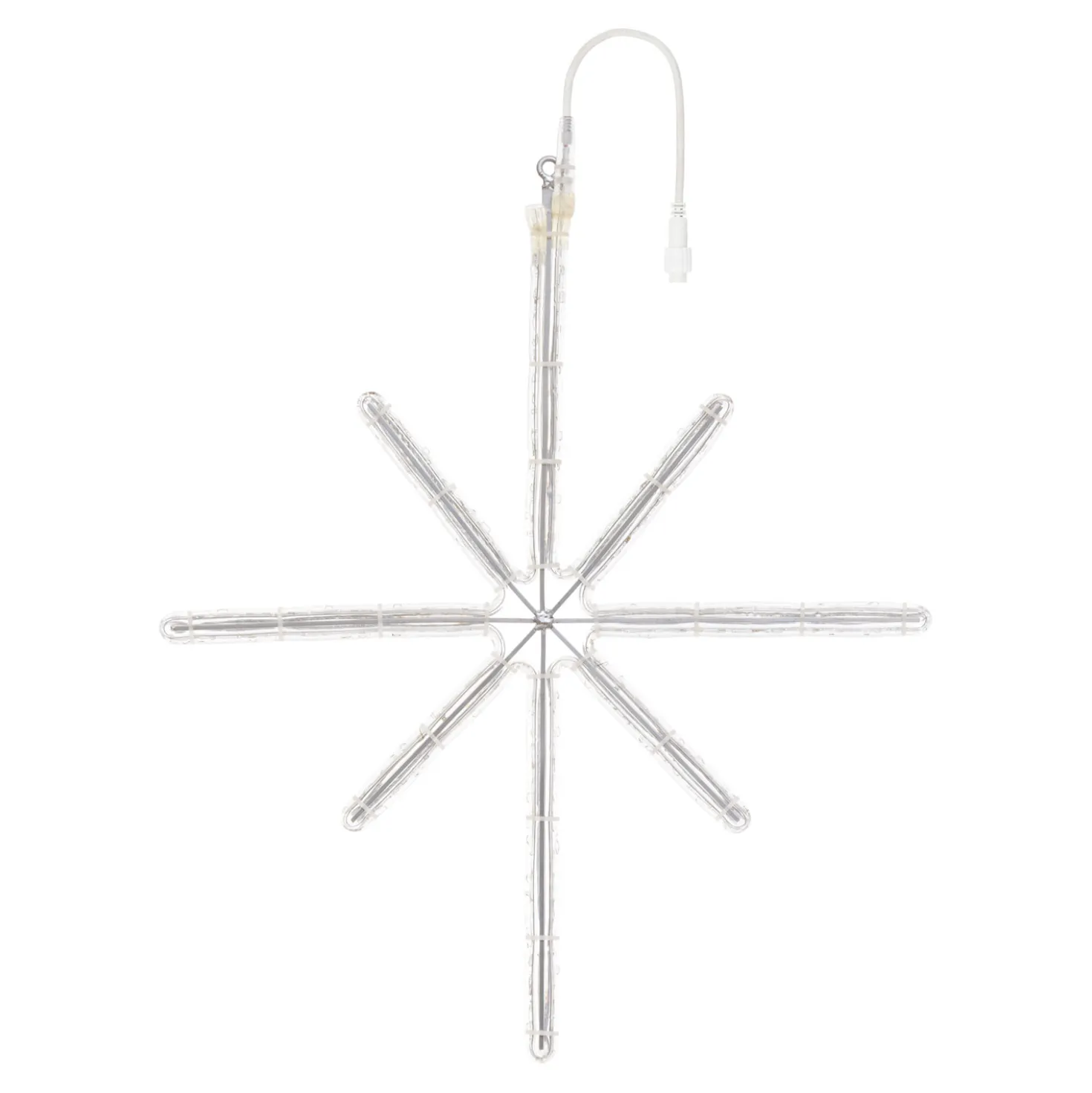 Stella polare in tubo luminoso, 67 x 70 cm, 146 led bianco caldo e bianco freddo