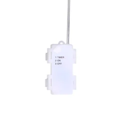 3 Stelle Crystal da appendere a batteria, 60 cm, 50 MicroLED bianco caldo, uso interno