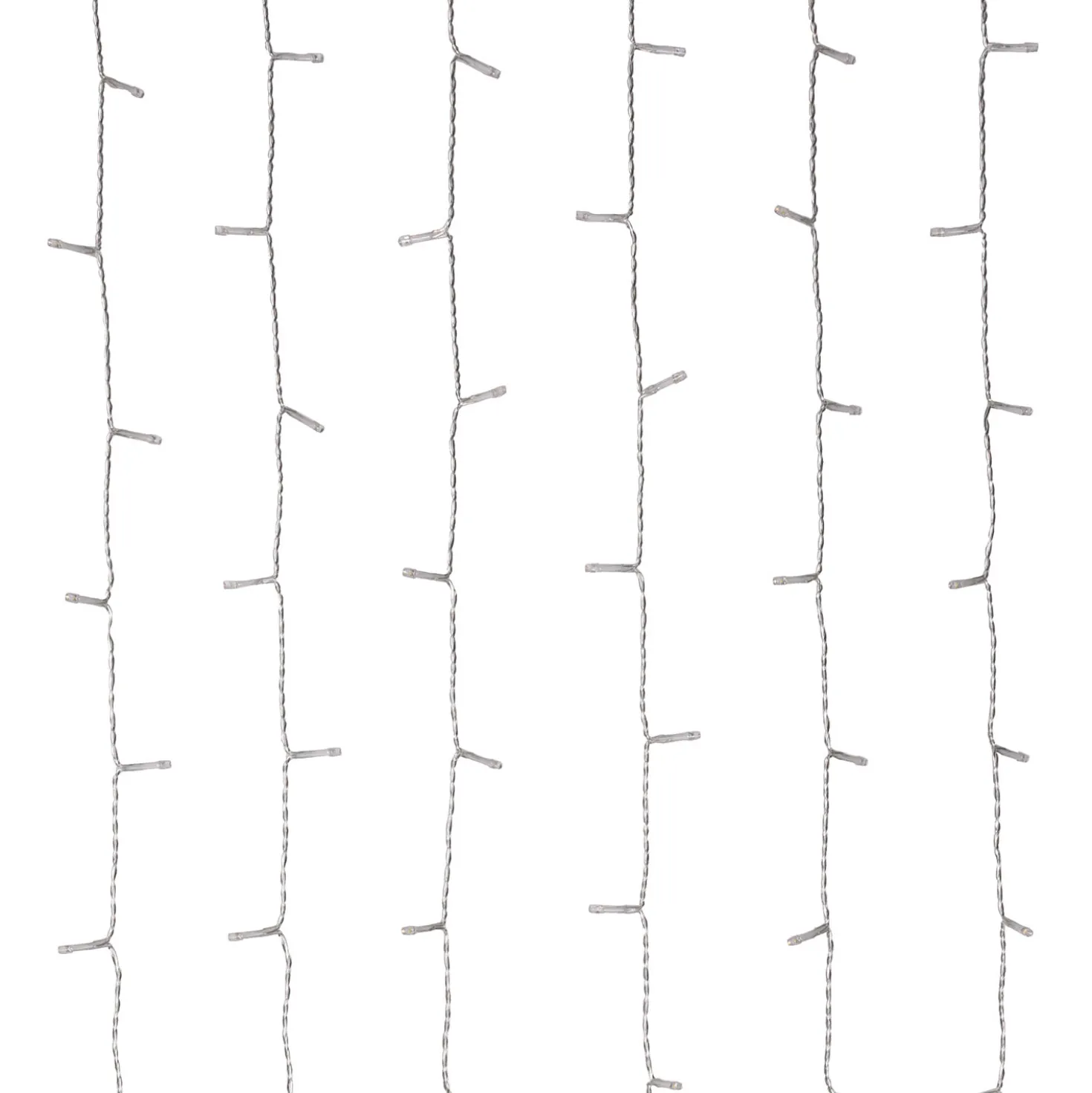 Tenda Connect+ 1 x h 2,5 m, 250 led bianco caldo e bianco freddo, cavo trasparente, prolungabile