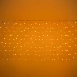 Tenda Extra Densa Connect+ 1,2 x h 0,6 m, 200 led bianco caldo, cavo trasparente, prolungabile