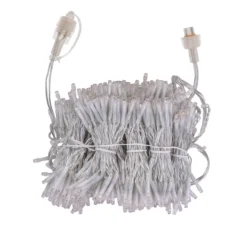 Tenda Extra Densa Connect+ 1,2 x h 2,4 m, 800 led bianco caldo, cavo trasparente, prolungabile