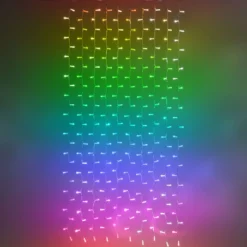 Tenda Twinkly Plus RGB e Bianco caldo, 1 x h 2 metri, 250 Pixel Led, cavo nero
