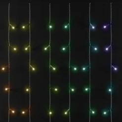 Tenda Twinkly Plus RGB e Bianco caldo, 0,5 x h 4 metri, 250 Pixel Led, cavo nero