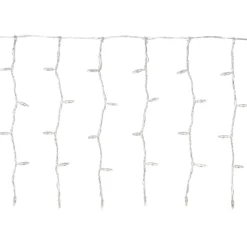 Tenda 3 x h 0,5 metri, 120 maxiled bianco caldo, cavo trasparente, prolungabile