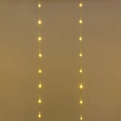 Tenda 2 x h 2 m, 200 Gocce di Luce Dual Color, led bianco caldo e multicolor, cavo trasparente