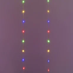 Tenda 2 x h 2 m, 200 Gocce di Luce Dual Color, led bianco caldo e multicolor, cavo trasparente