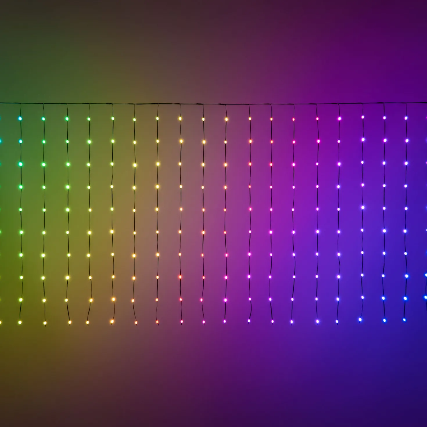 Tenda 3 x h 1 m, Gocce di luce multicolor RGB alta luminosità