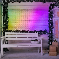 Tenda 3 x h 1 m, Gocce di luce multicolor RGB alta luminosità