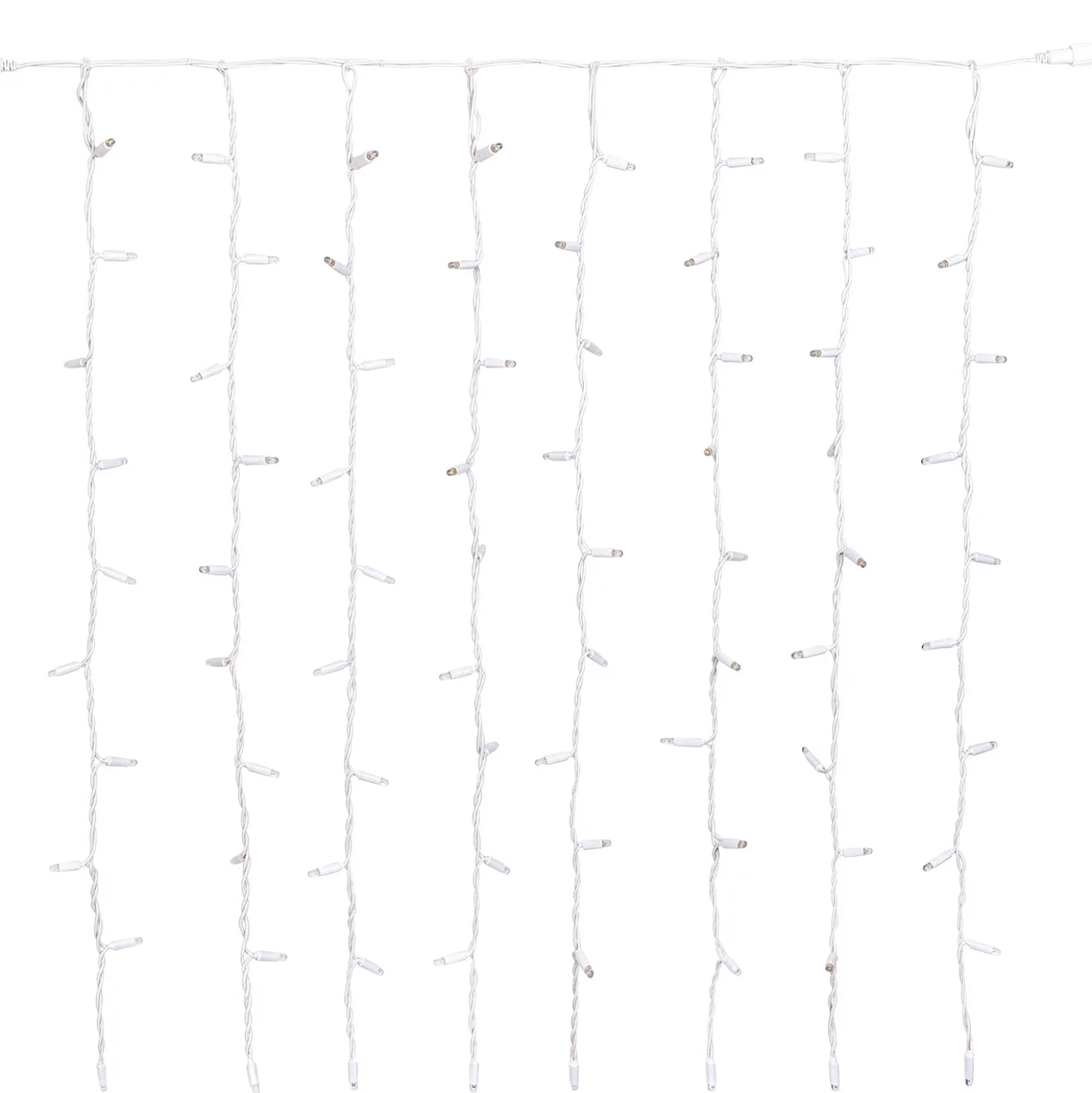 Tenda 4 x h 1 m, 320 maxiled bianco caldo, cavo bianco, prolungabile, IP67
