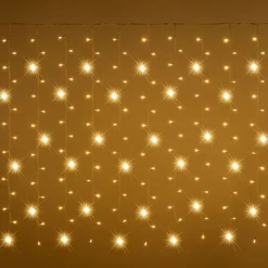 Tenda 4,5 x h 1,1 m, 480 MiniLED bianco caldo, cavo bianco