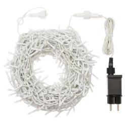 Tenda 4,5 x h 1,1 m, 480 MiniLED bianco caldo, cavo bianco