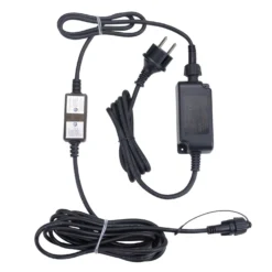 Trasformatore con Controller Connect+ fino a 1600 led, 24 watt, giochi di luce e luce fissa, cavo nero