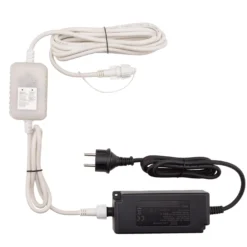 Trasformatore con Controller Connect+ fino a 4000 led, 60 watt, giochi di luce e luce fissa, cavo bianco
