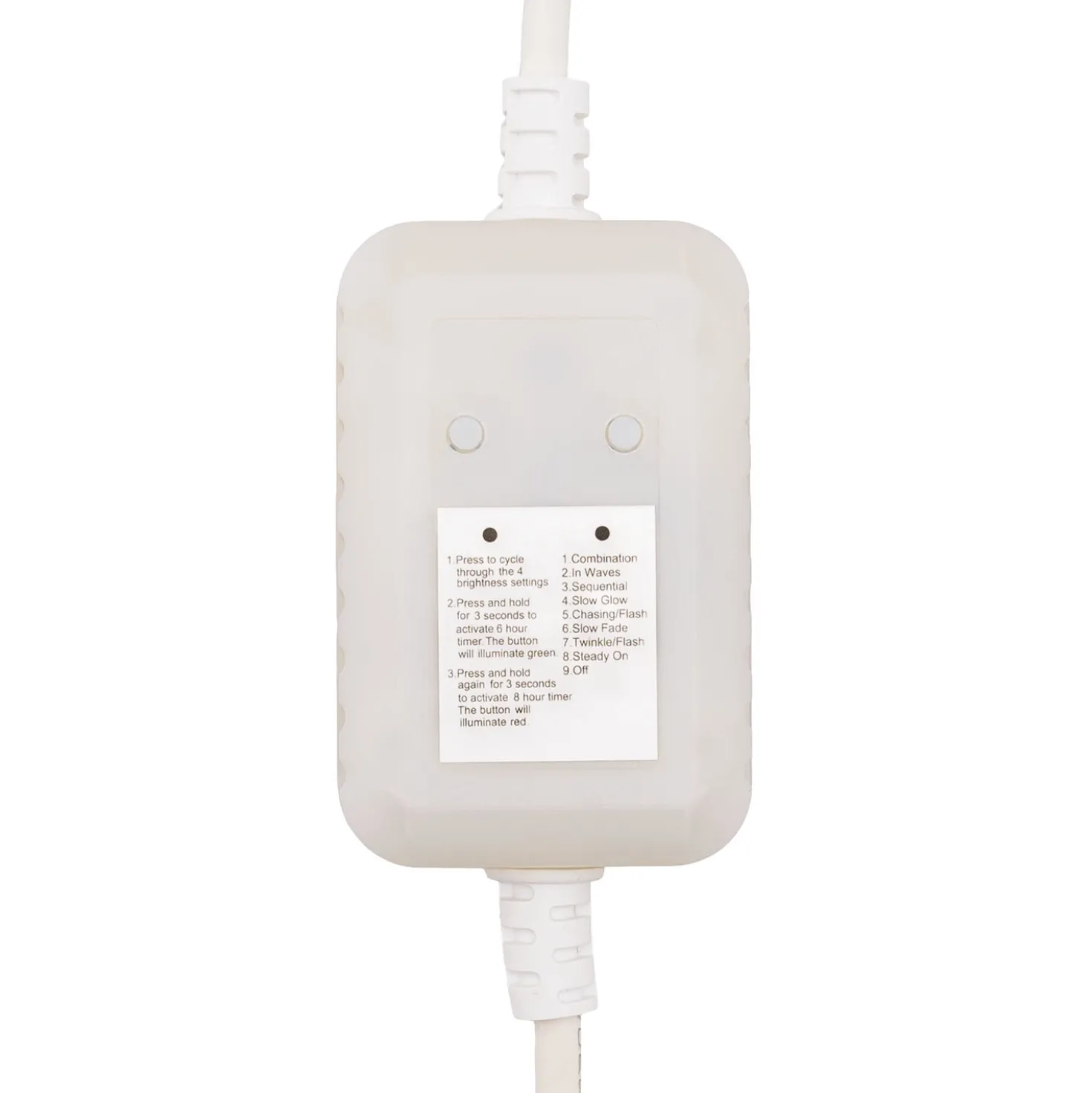 Trasformatore con Controller Connect+ fino a 6000 led, giochi di luce e luce fissa, cavo bianco