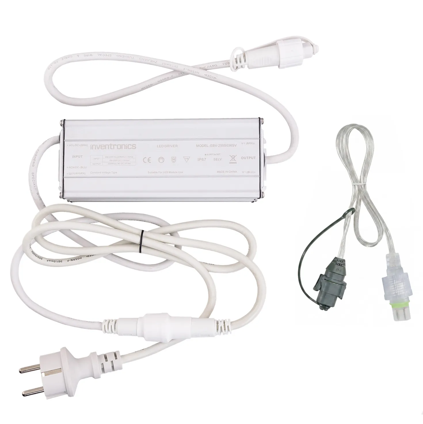 Trasformatore Connect ProLine 36V fino a 344 pannelli, 200 Watt, cavo bianco