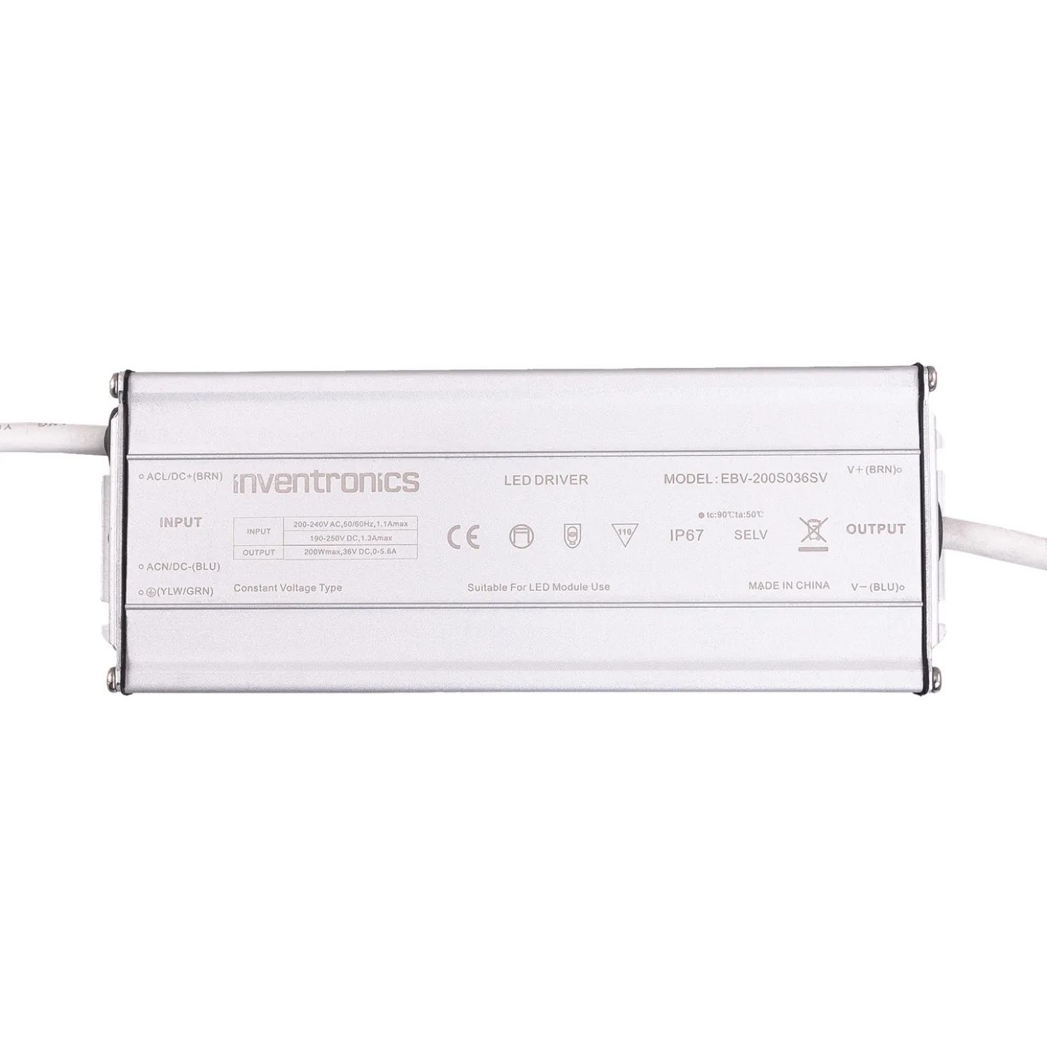 Trasformatore Connect ProLine 36V fino a 344 pannelli, 200 Watt, cavo bianco
