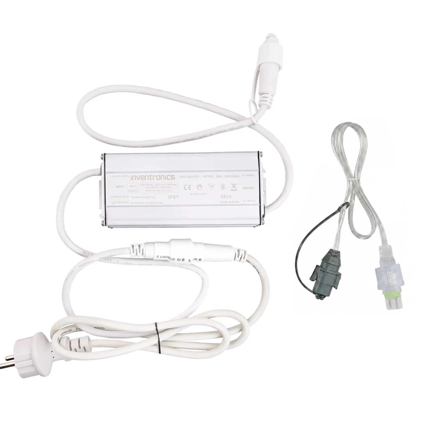 Trasformatore Connect ProLine 36V fino a 258 pannelli, 150 Watt, cavo bianco