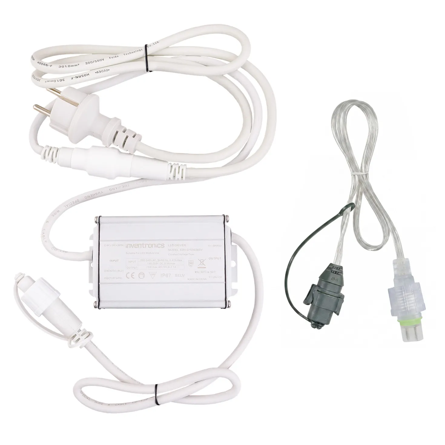 Trasformatore Connect ProLine 36V fino a 129 pannelli, 75 Watt, cavo bianco
