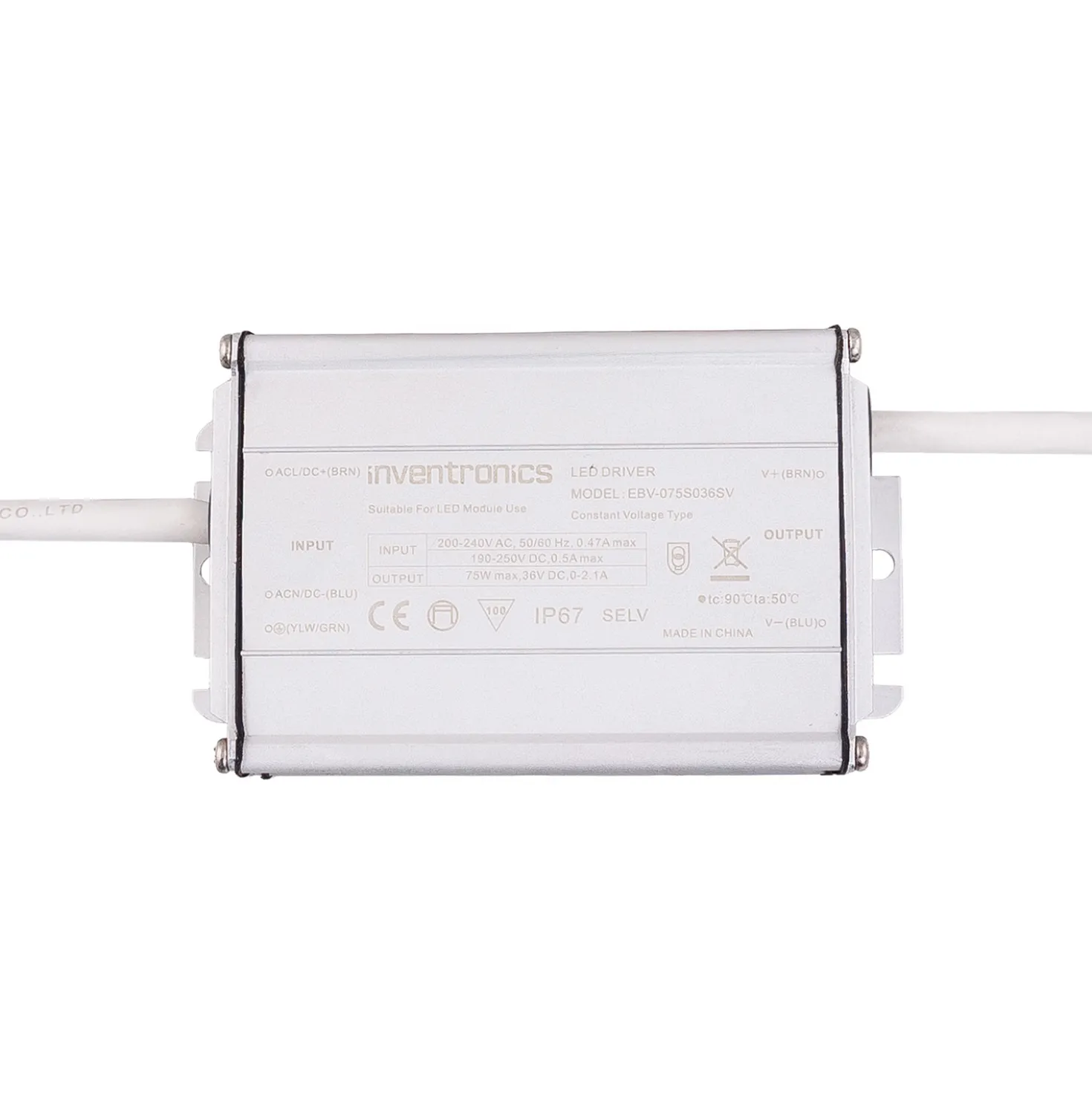 Trasformatore Connect ProLine 36V fino a 129 pannelli, 75 Watt, cavo bianco