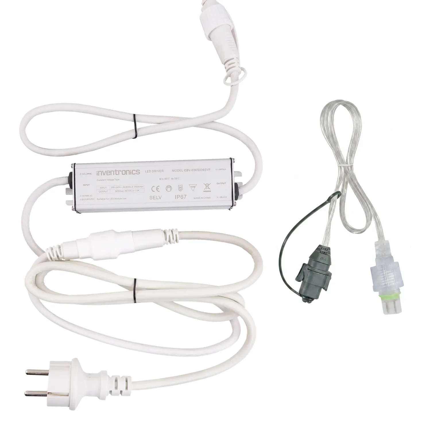 Trasformatore Connect ProLine 36V fino a 62 pannelli, 36 Watt, cavo bianco
