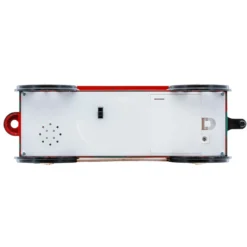 Trenino locomotiva + vagone, glitter scintillanti, h 20 cm, led bianco caldo, musiche natalizie