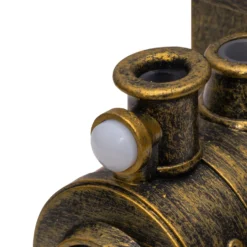 Trenino natalizio a batteria con diffusore di aromi e suoni di fischio a vapore, h 13 cm, led bianco caldo e multicolor