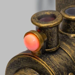 Trenino natalizio a batteria con diffusore di aromi e suoni di fischio a vapore, h 13 cm, led bianco caldo e multicolor