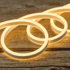 Tubo led effetto neon bifacciale, 960 led bianco caldo
