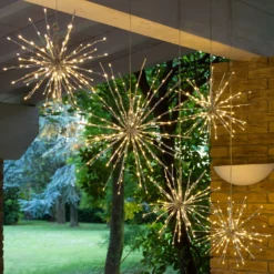 TWIGball argento, h. 60 cm, led bianco caldo