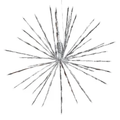 TWIGball argento, h. 60 cm, led bianco caldo