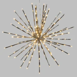 TWIGball argento, h. 60 cm, led bianco caldo