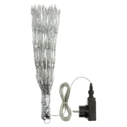 TWIGball argento, h. 60 cm, led bianco caldo