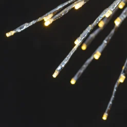 TWIGball argento, h. 60 cm, led bianco caldo