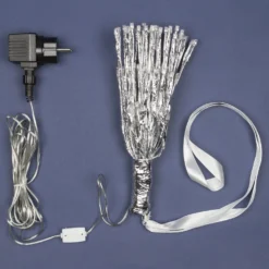 TWIGball argento, h. 45 cm, led bianco freddo