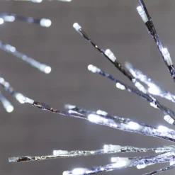 TWIGball argento, h. 45 cm, led bianco freddo