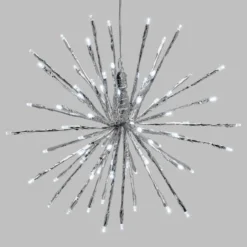 TWIGball argento, h. 30 cm, led bianco freddo