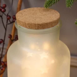 Vaso Cupola Magic con proiezione rotante di stelle, 27 cm, led bianco caldo