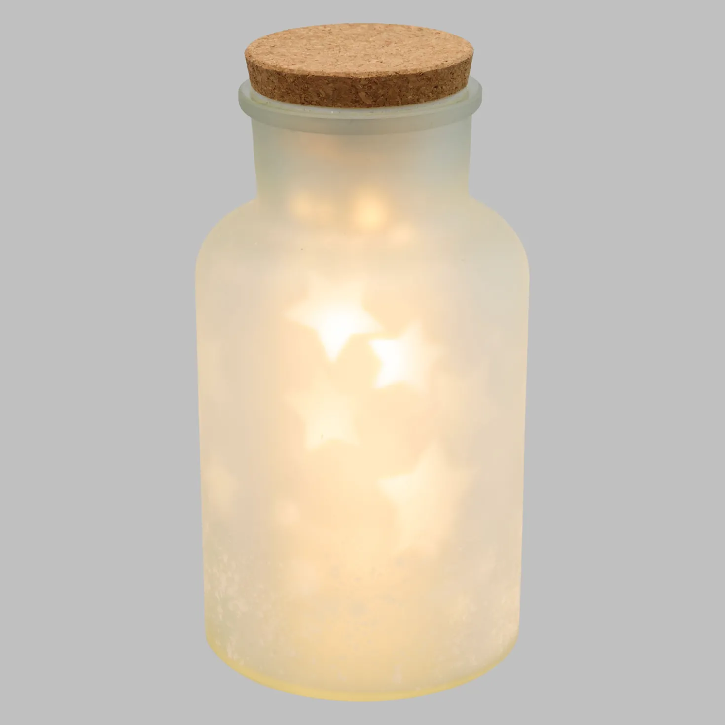 Vaso Cupola Magic con proiezione rotante di stelle, 27 cm, led bianco caldo