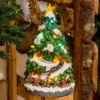 Villaggio di Natale, Albero di Natale con Trenini in movimento, led multicolor