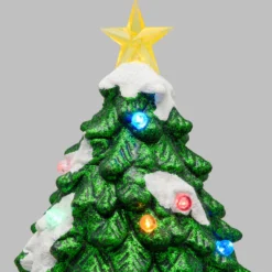 Villaggio di Natale, Albero di Natale con Trenini in movimento, led multicolor