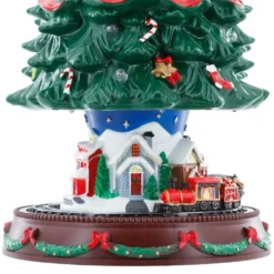 Villaggio di Natale, Albero di Natale saliscendi, h 45 cm, musiche natalizie