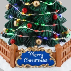 Villaggio di Natale, Albero Natale Microled, h 30 cm, musiche natalizie