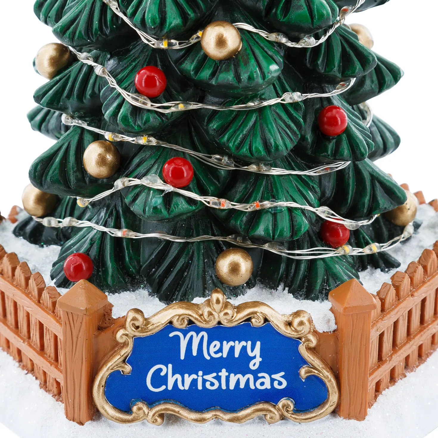 Villaggio di Natale, Albero Natale Microled, h 30 cm, musiche natalizie