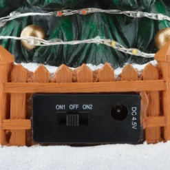 Villaggio di Natale, Albero Natale Microled, h 30 cm, musiche natalizie