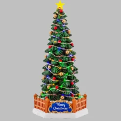 Villaggio di Natale, Albero Natale Microled, h 30 cm, musiche natalizie