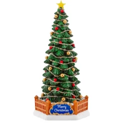 Villaggio di Natale, Albero Natale Microled, h 30 cm, musiche natalizie